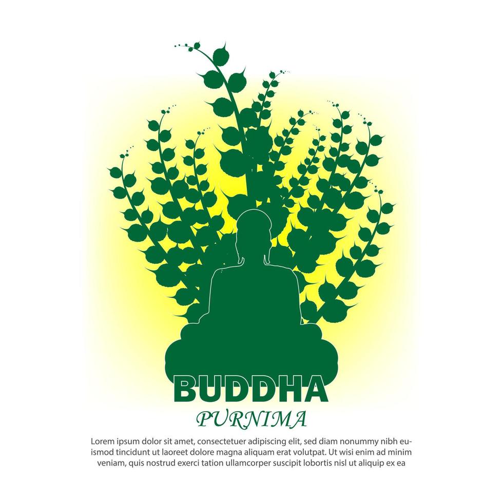 Vector illustration of buddha Purnima