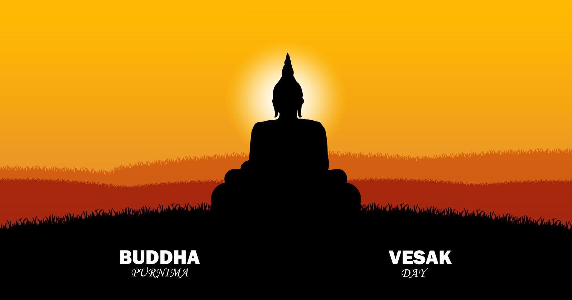 vector ilustración de Buda purnima