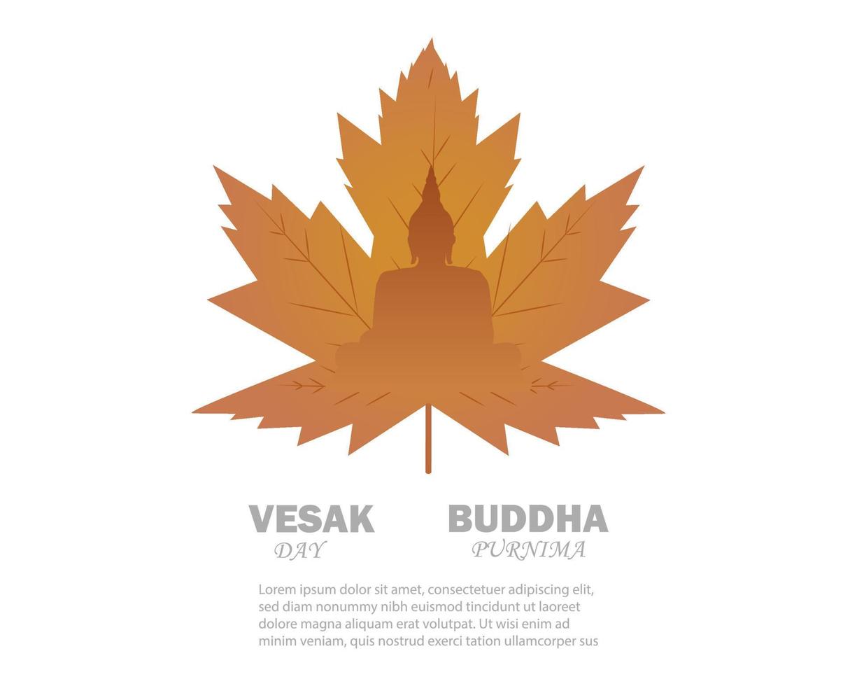 Vector illustration of buddha Purnima