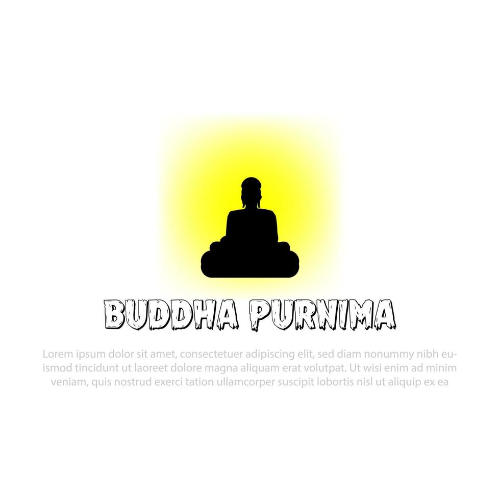 Vector illustration of buddha Purnima