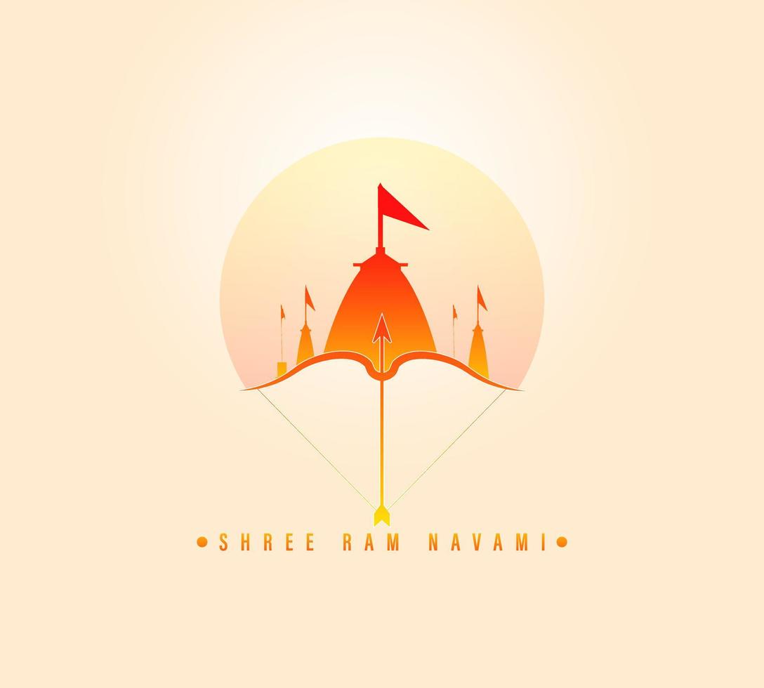 shree RAM Navami, vector ilustración