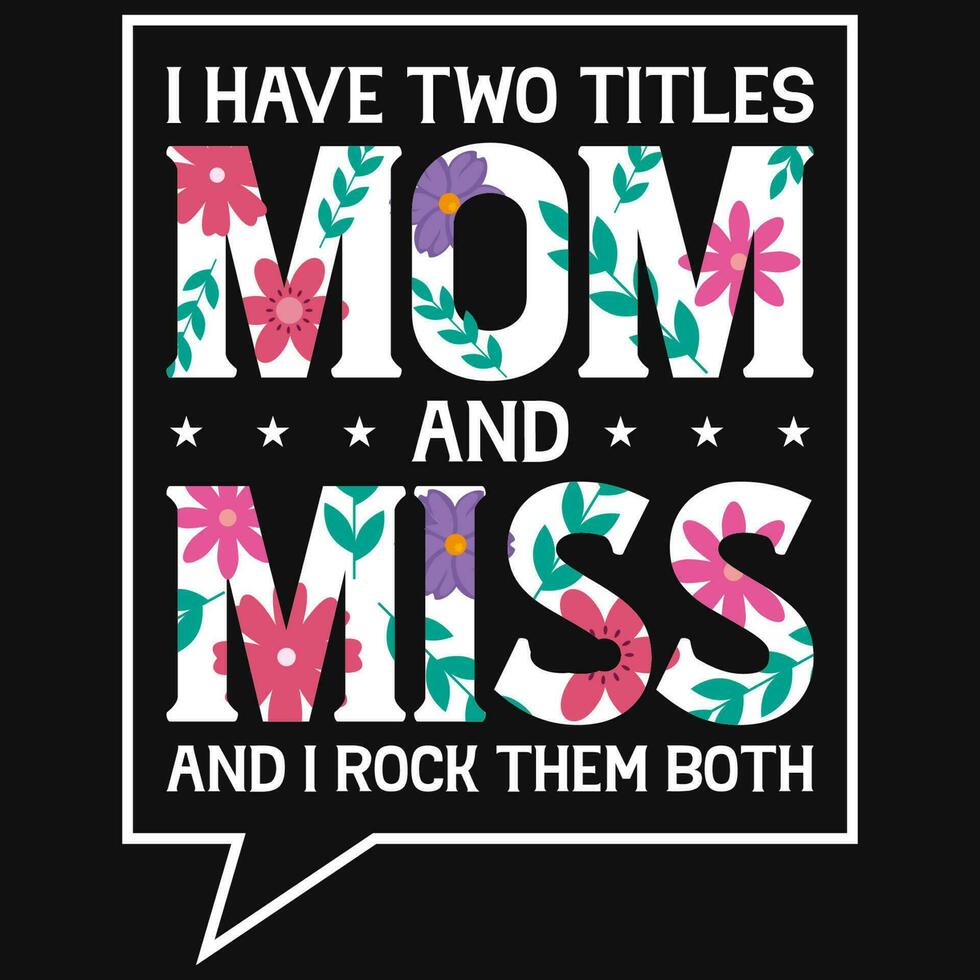 Mother's day typography tshirt design vector design