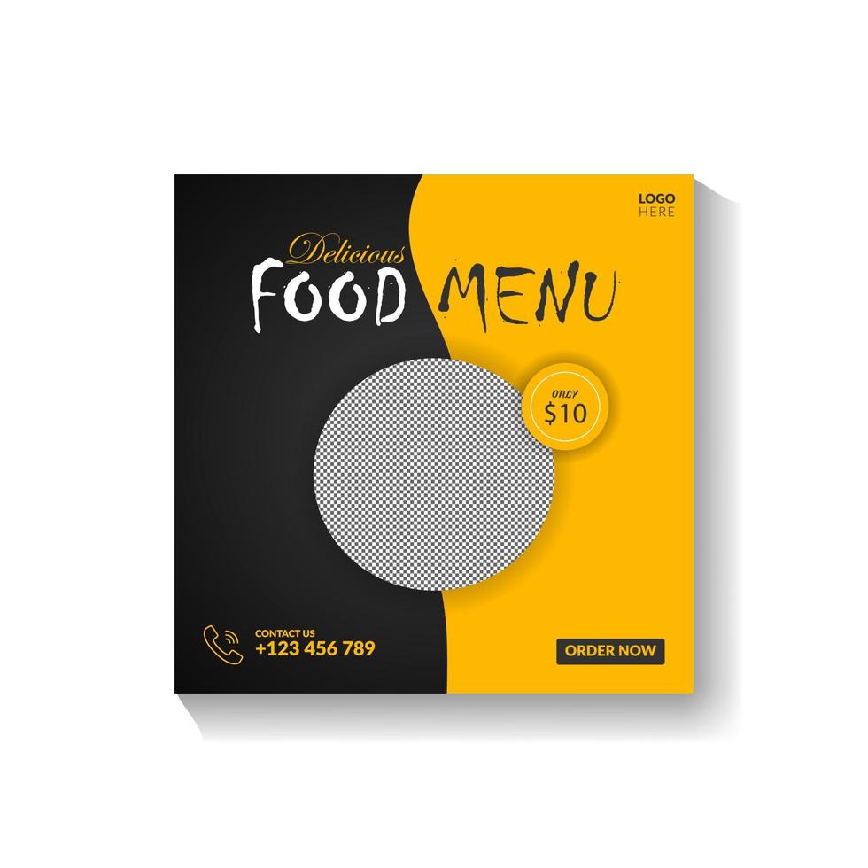 Food Menu Social media design vector