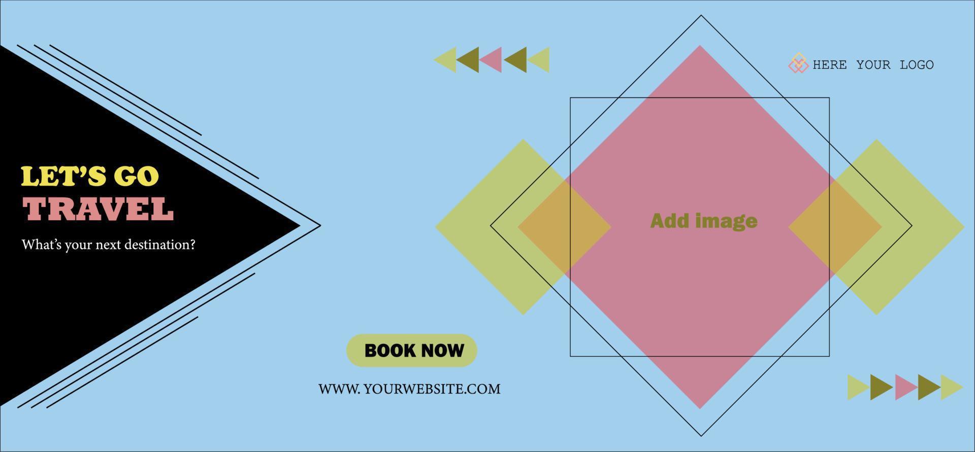 Travel banner design. vector
