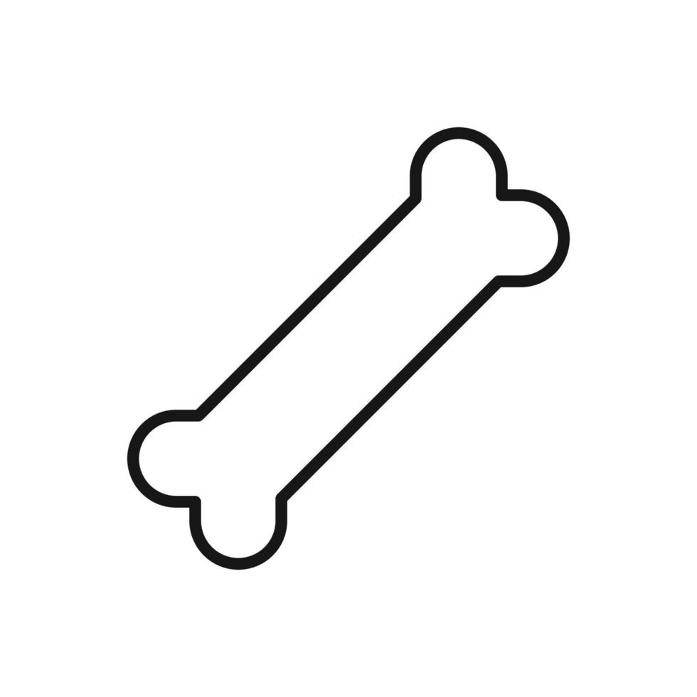 Editable Icon of Bone, Vector illustration isolated on white background. using for Presentation, website or mobile app