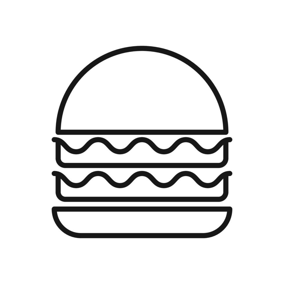 Editable Icon of Burger, Vector illustration isolated on white background. using for Presentation, website or mobile app