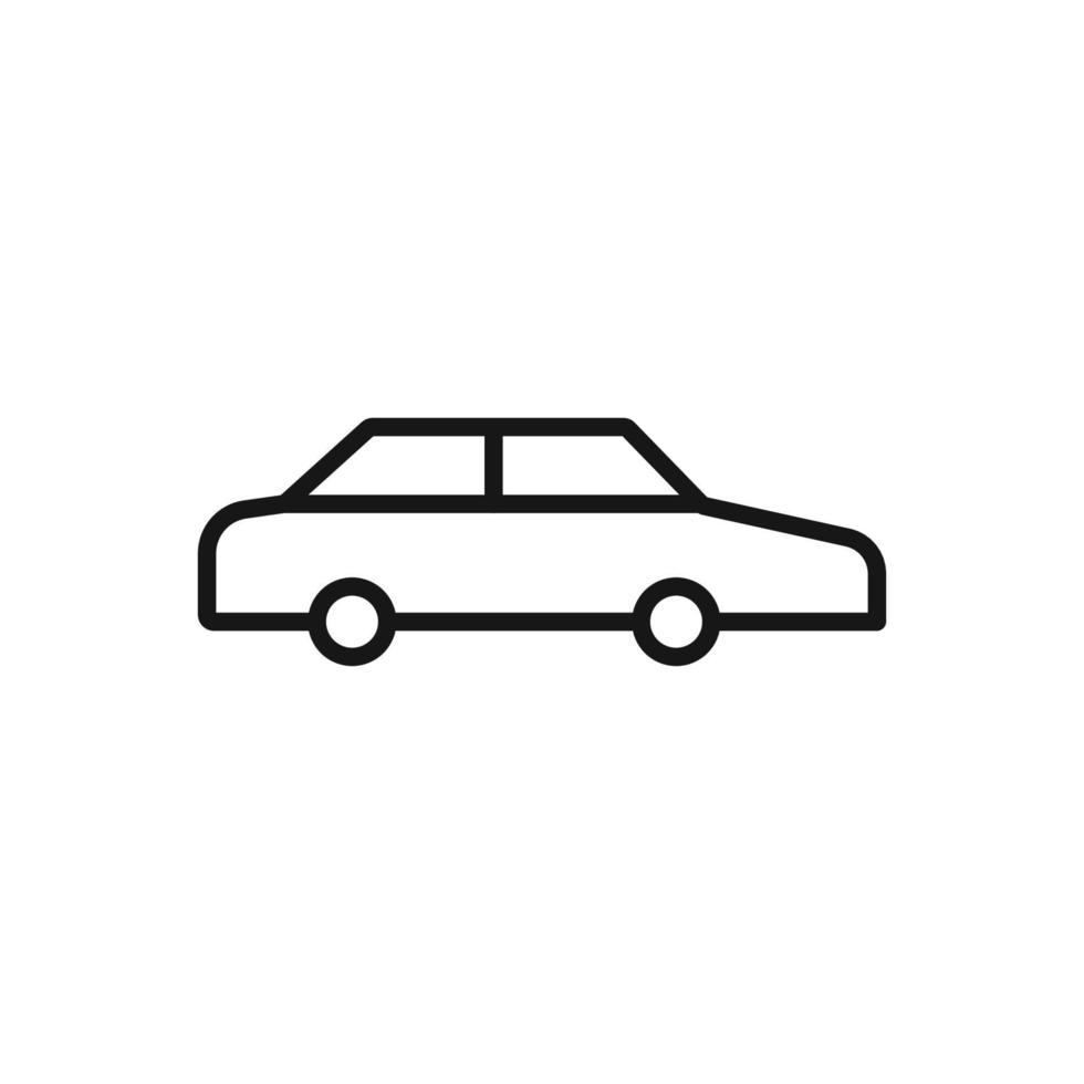 Editable Icon of Sedan Car, Vector illustration isolated on white background. using for Presentation, website or mobile app