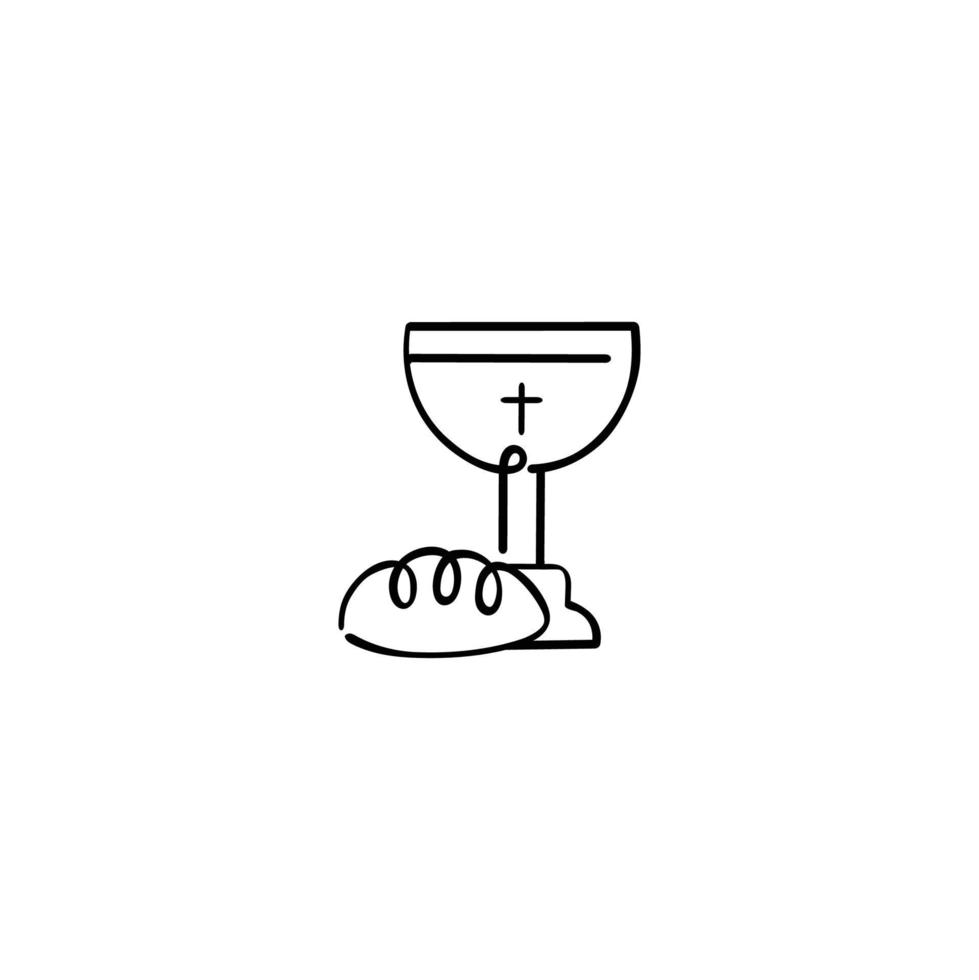 Communion Line Style Icon Design vector