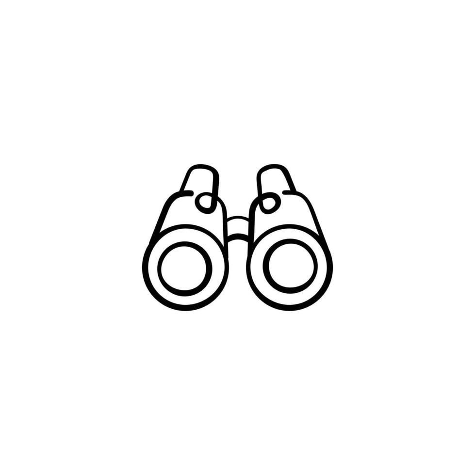 Binoculars Line Style Icon Design vector