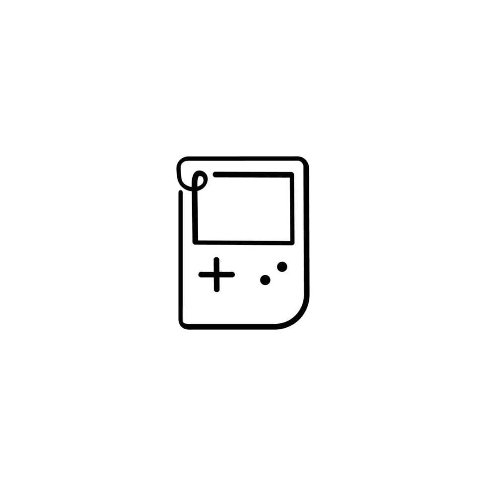 Game Boy Line Style Icon Design vector