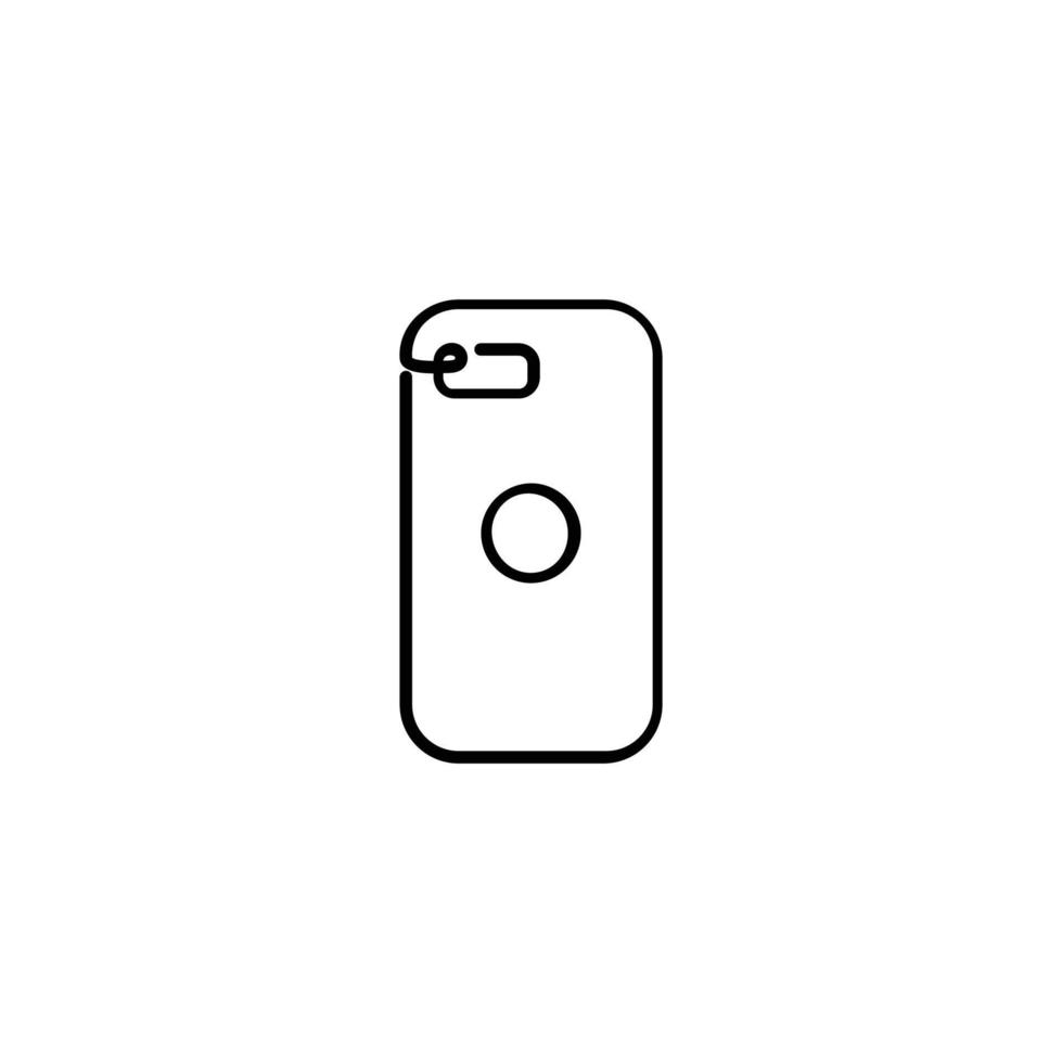 teléfono caso línea estilo icono diseño vector