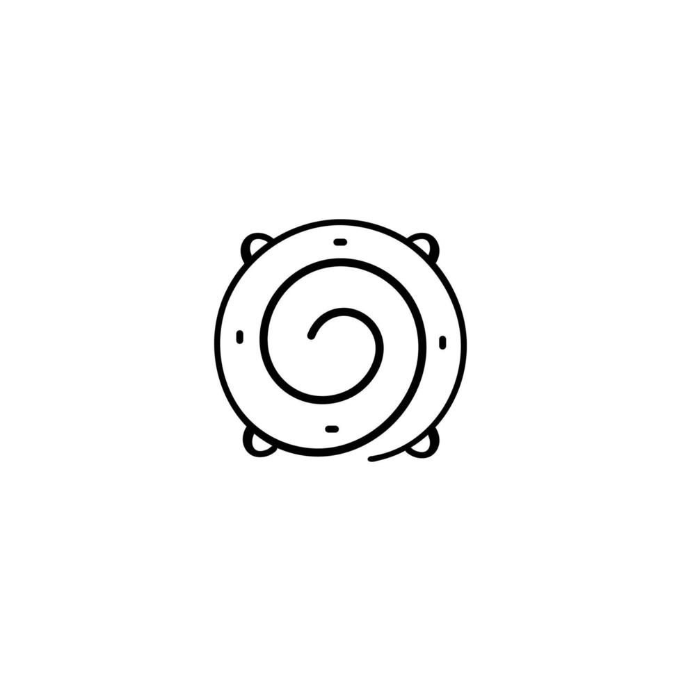 Round Speaker Line Style Icon Design vector