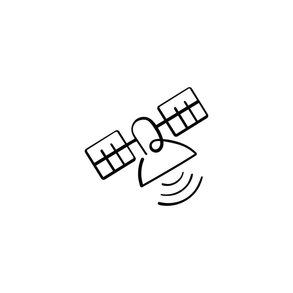 Satellite Line Style Icon Design vector