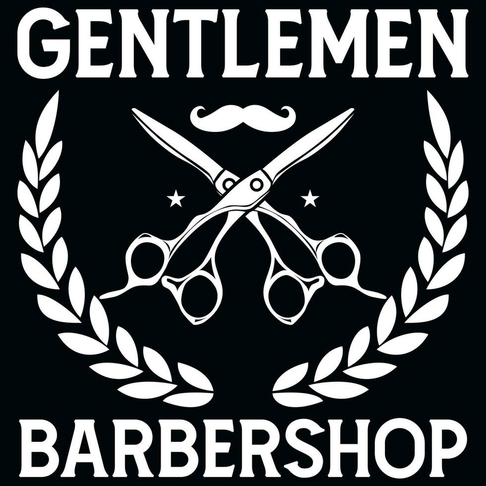 Barber tshirt design vector
