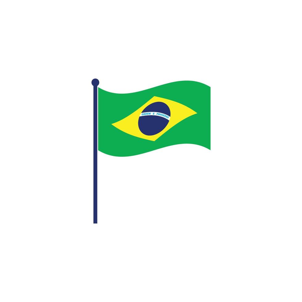 brazil flag vector illustration icon