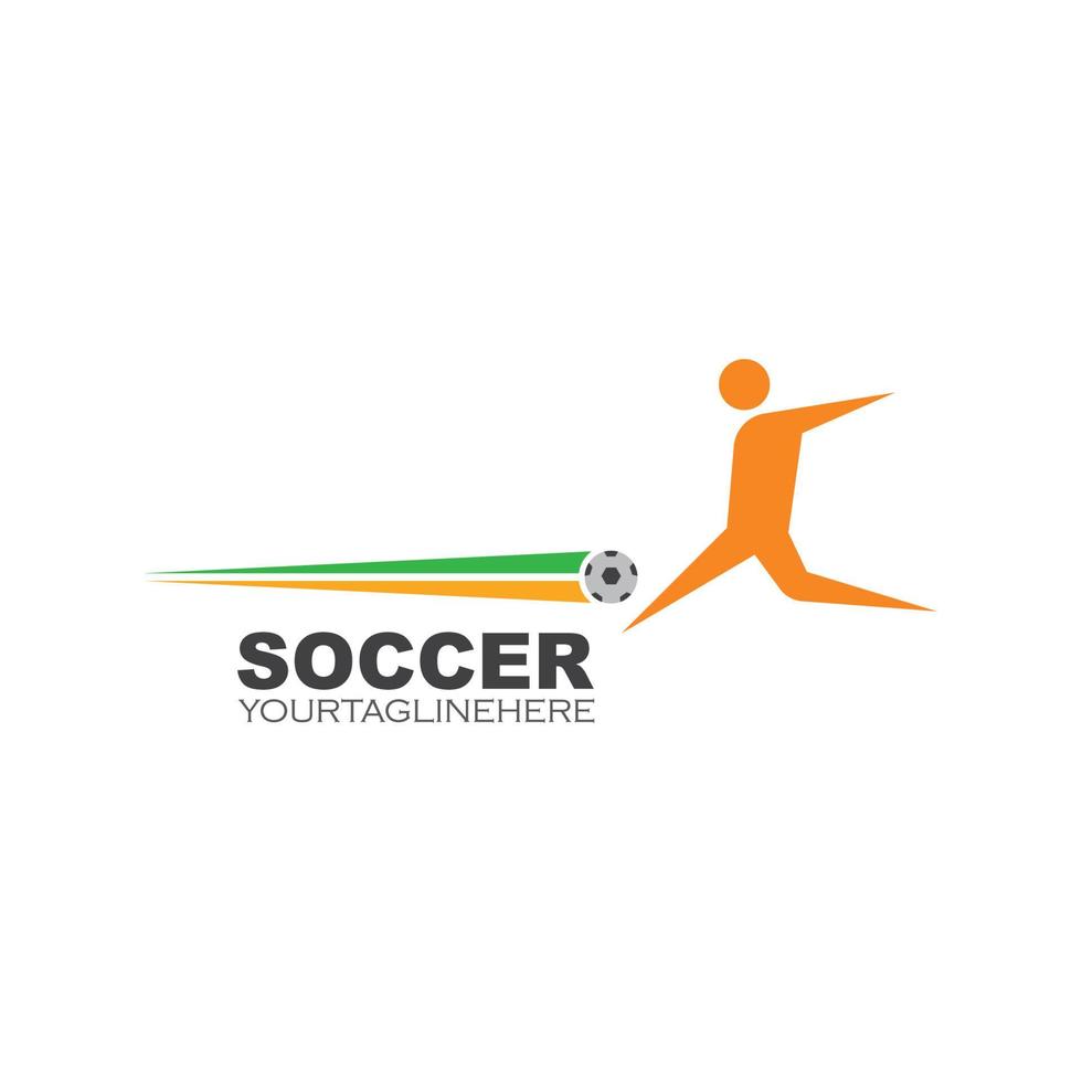 fútbol logo y icono ilustración vector