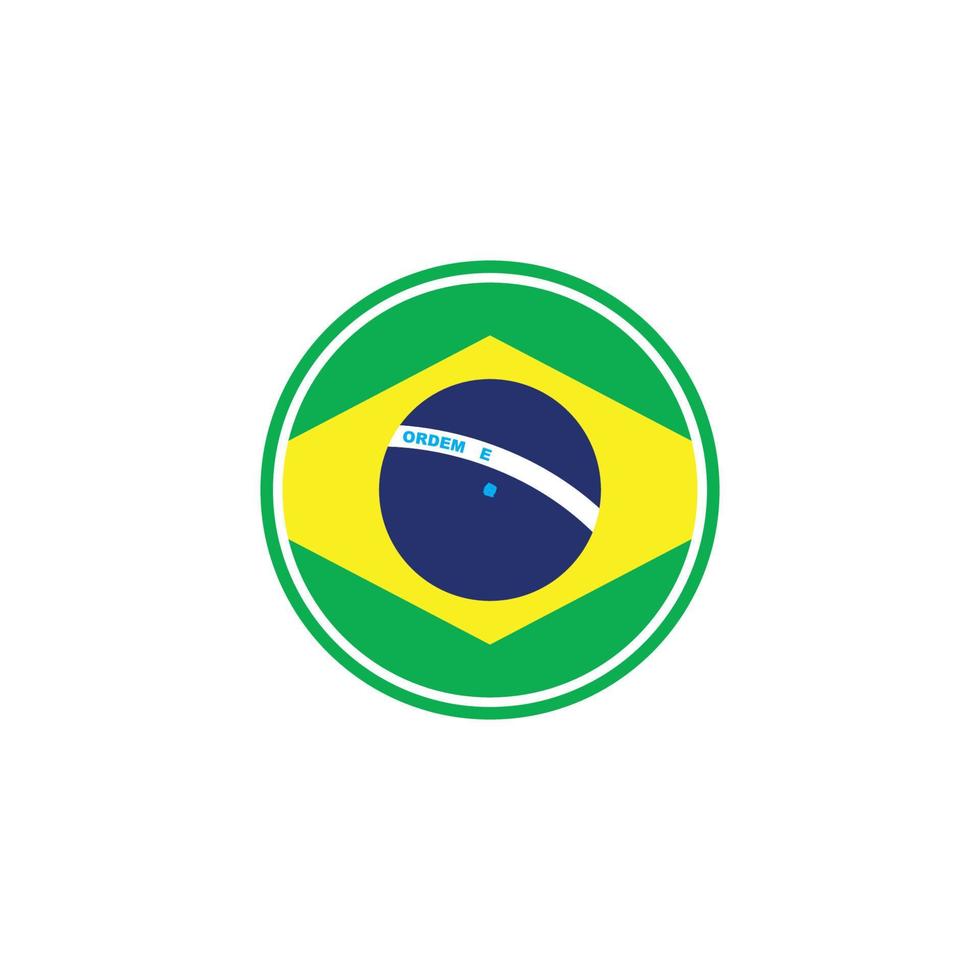 Brasil bandera vector ilustración icono