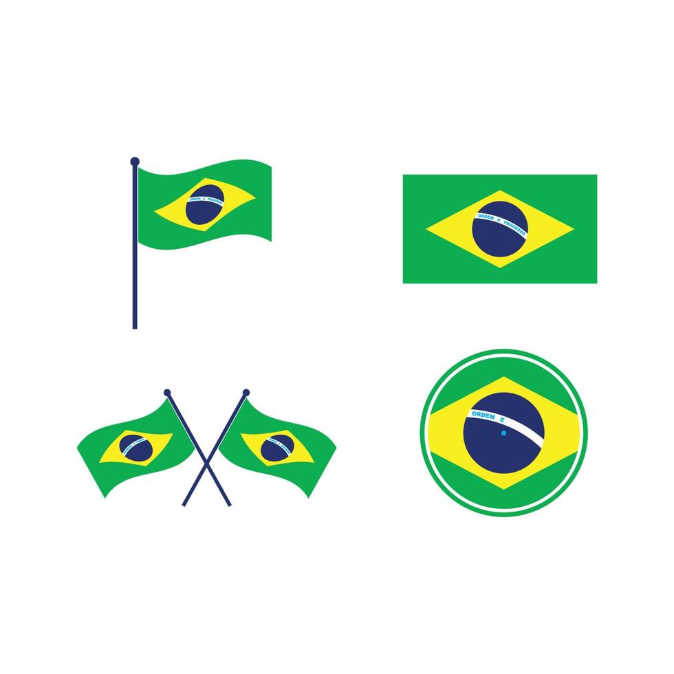 Brasil bandera vector ilustración icono