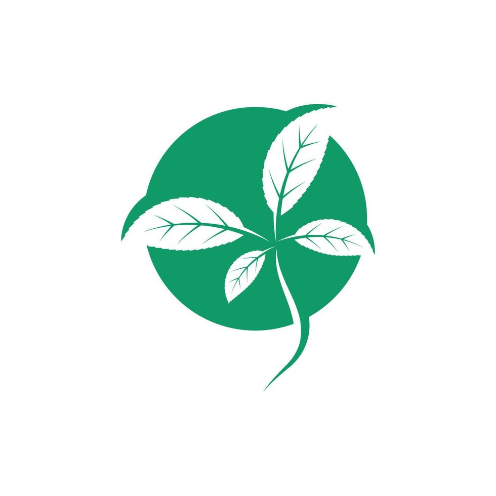 green leaf ecology nature element vector icon of go green