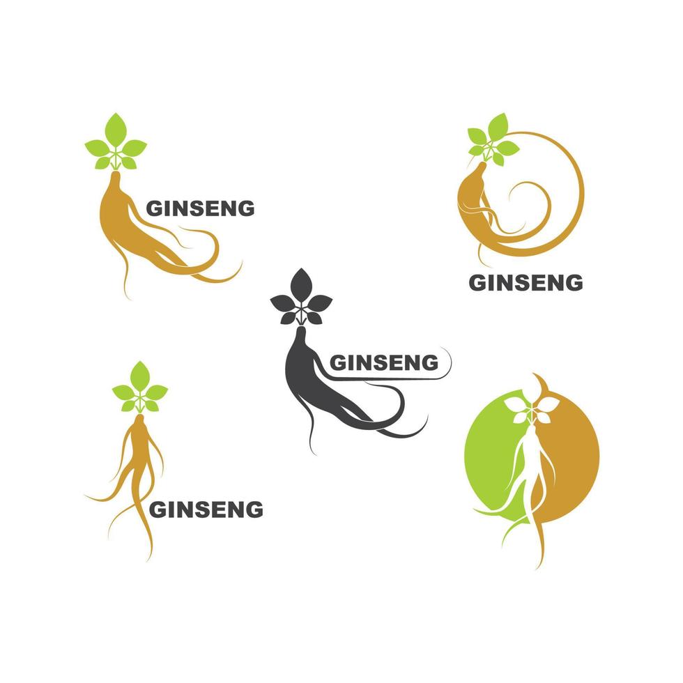 ginseng illustration icon vector design