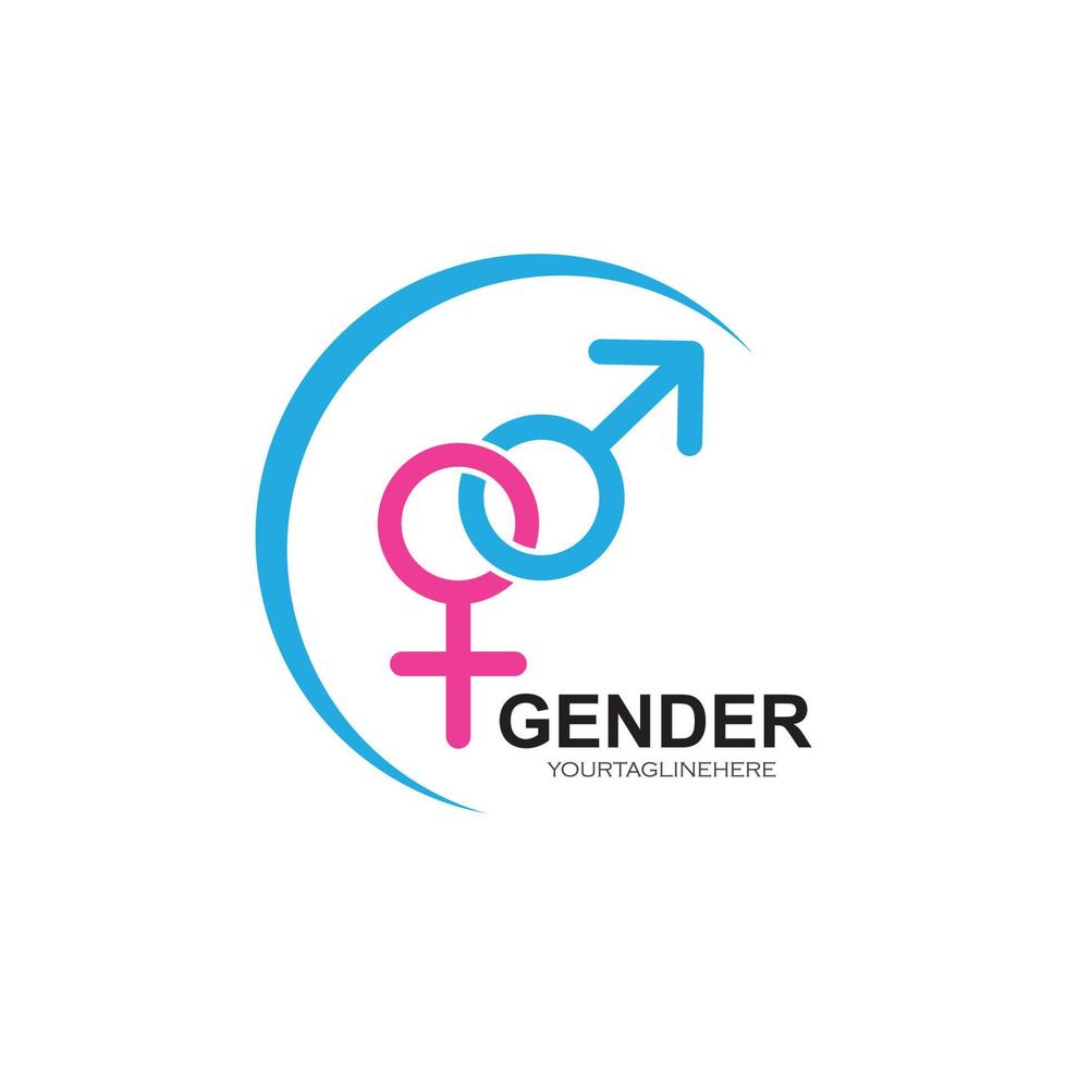 gender icon logo vector illustration