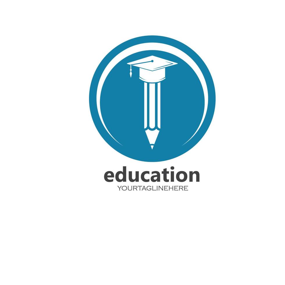 pencil vector illustration icon and logo of education