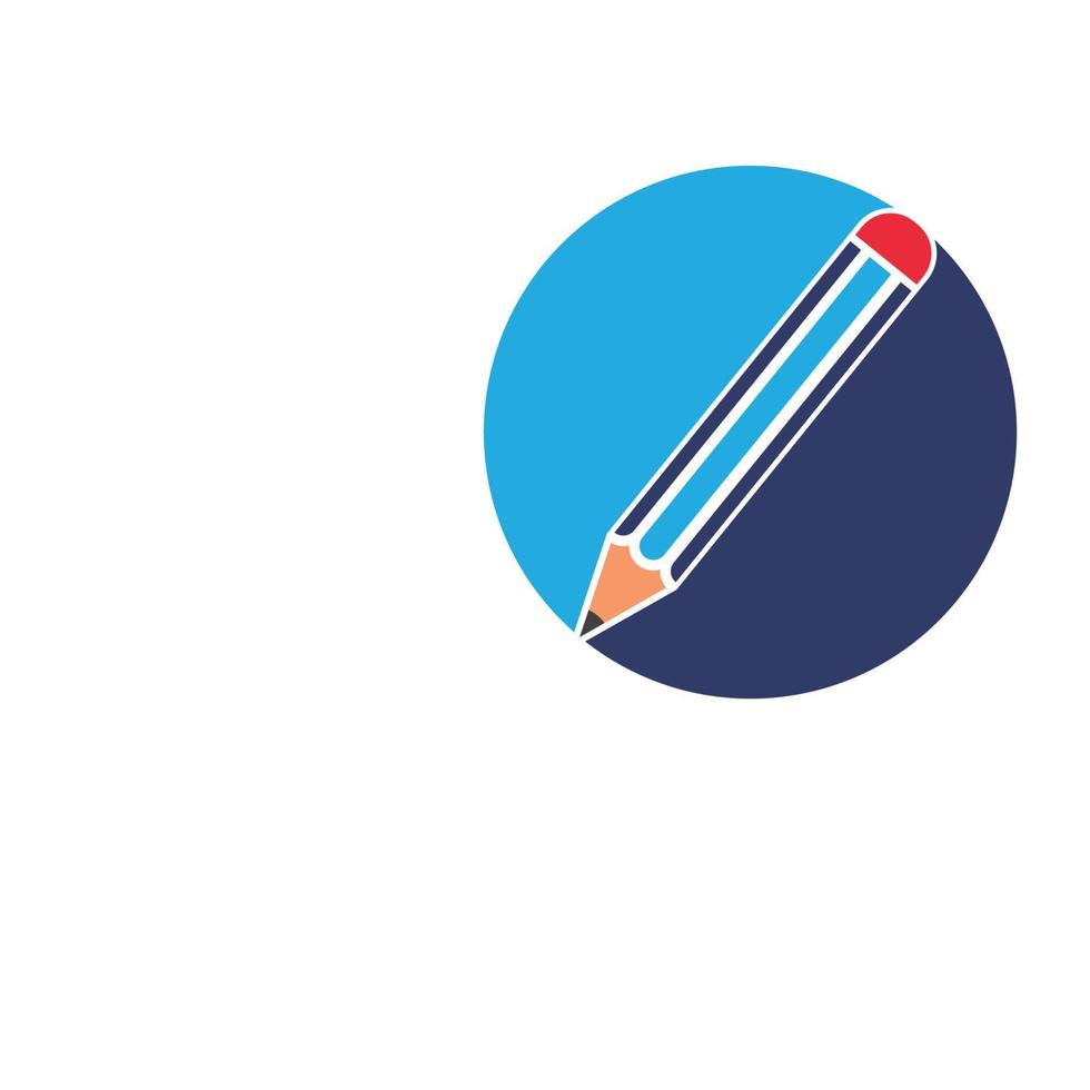 pencil vector illustration icon and logo of education