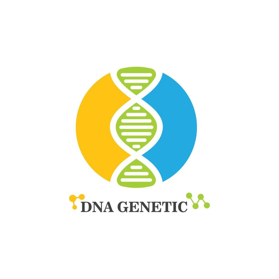 Dna genetic logo icon illustration vector
