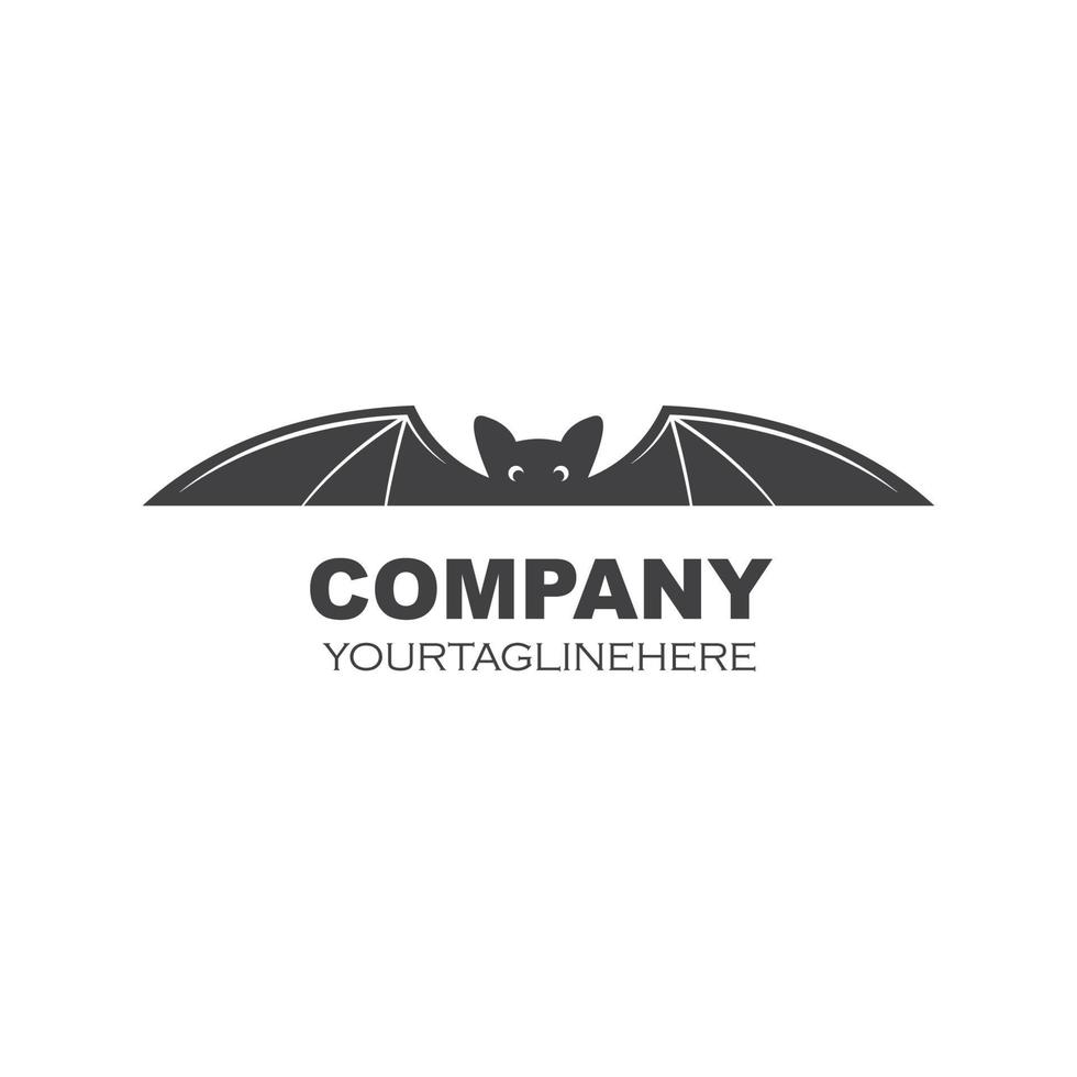 murciélago ilustracion vector icono logo