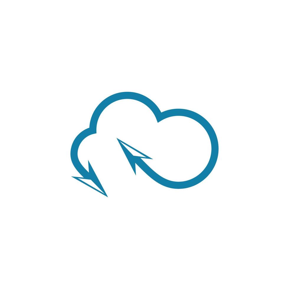 nube logo vector icono