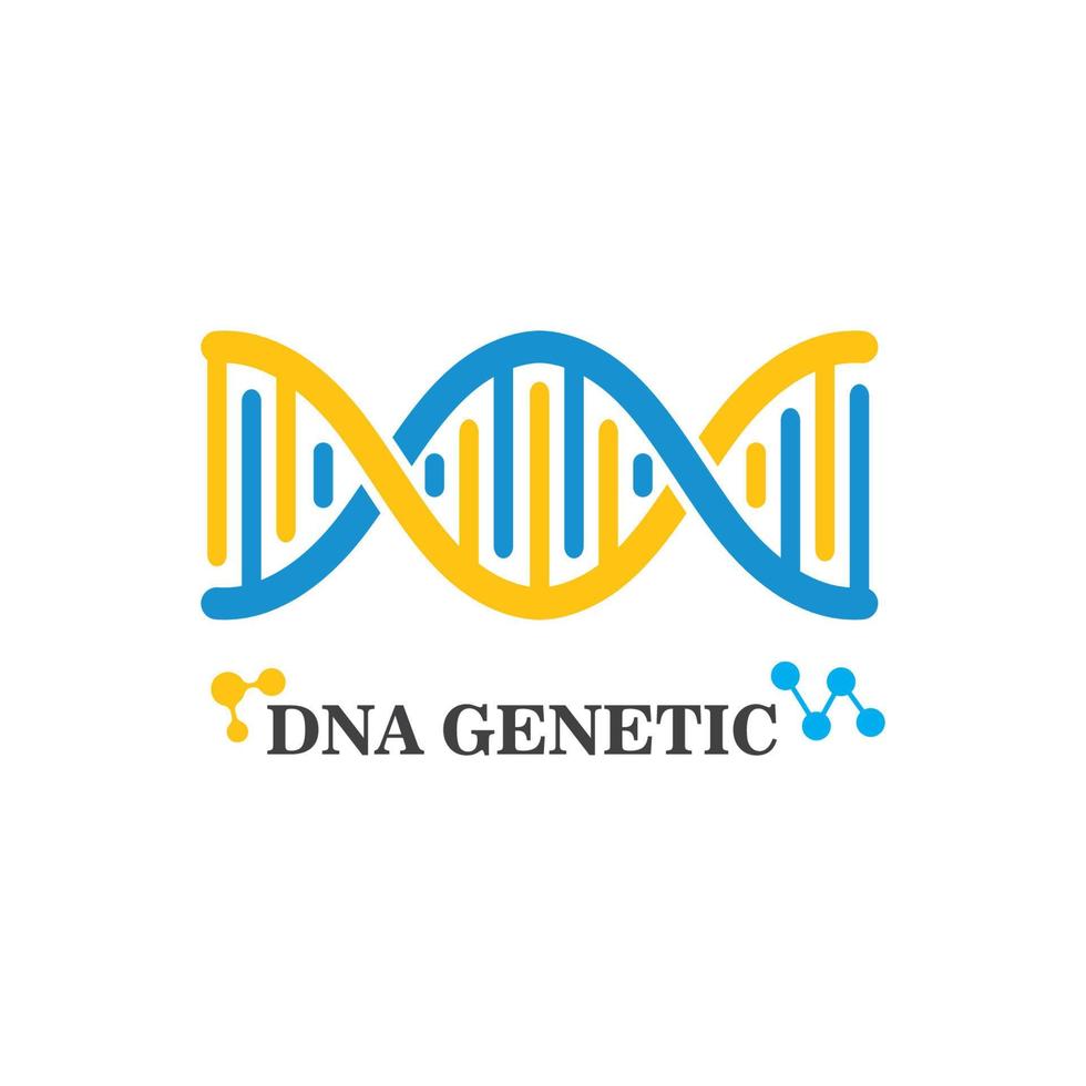 Dna genetic logo icon illustration vector