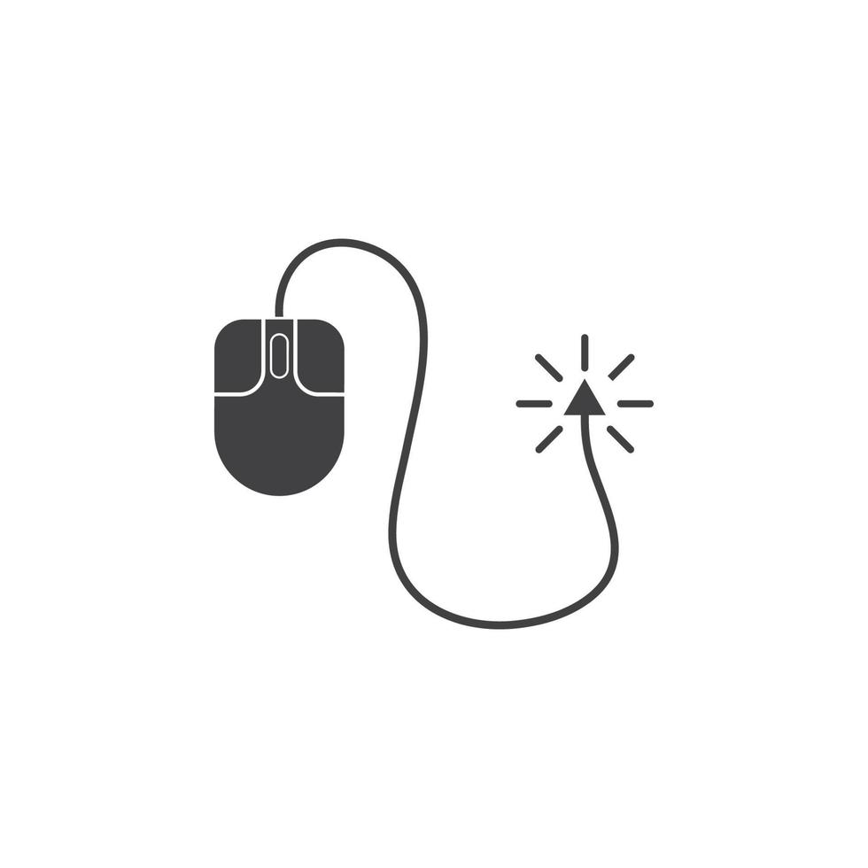 computadora ratón icono vector ilustración diseño