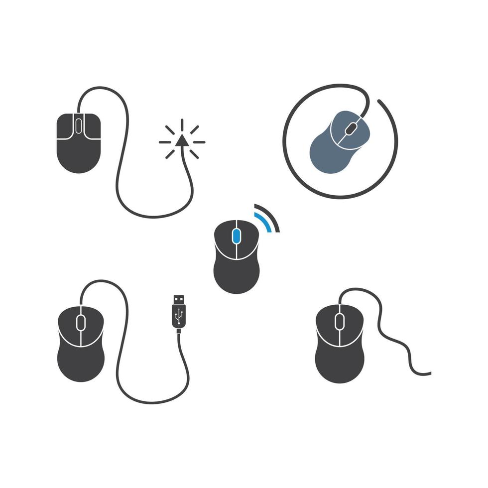 computadora ratón icono vector ilustración diseño