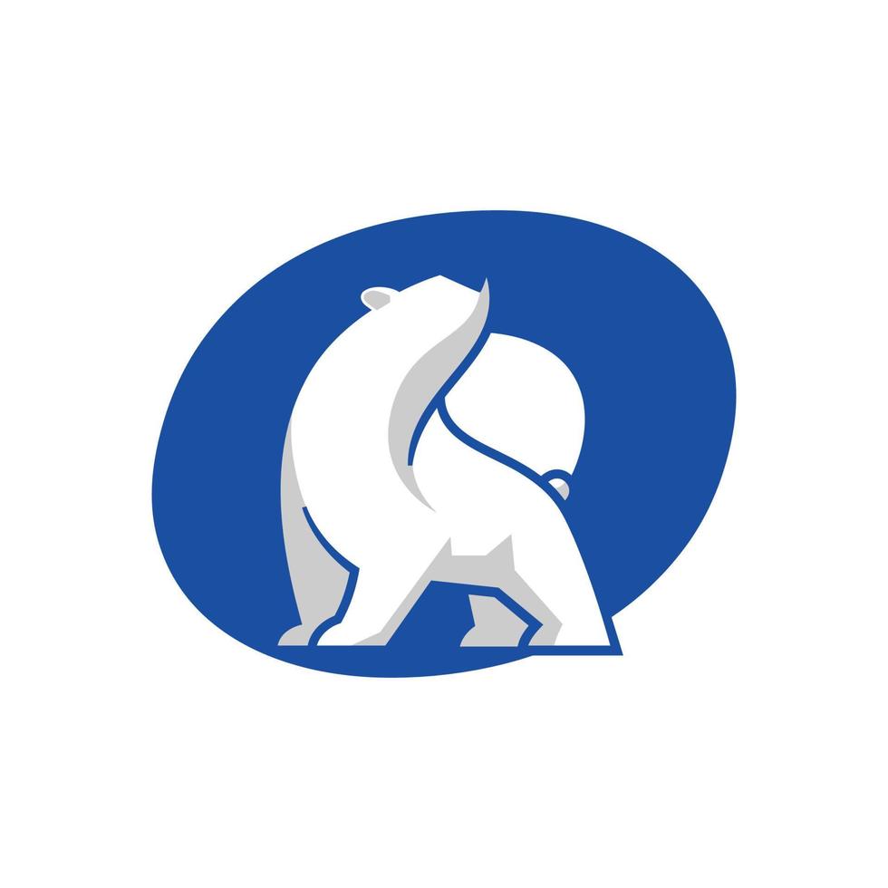 Polar Bear Alphabet O vector