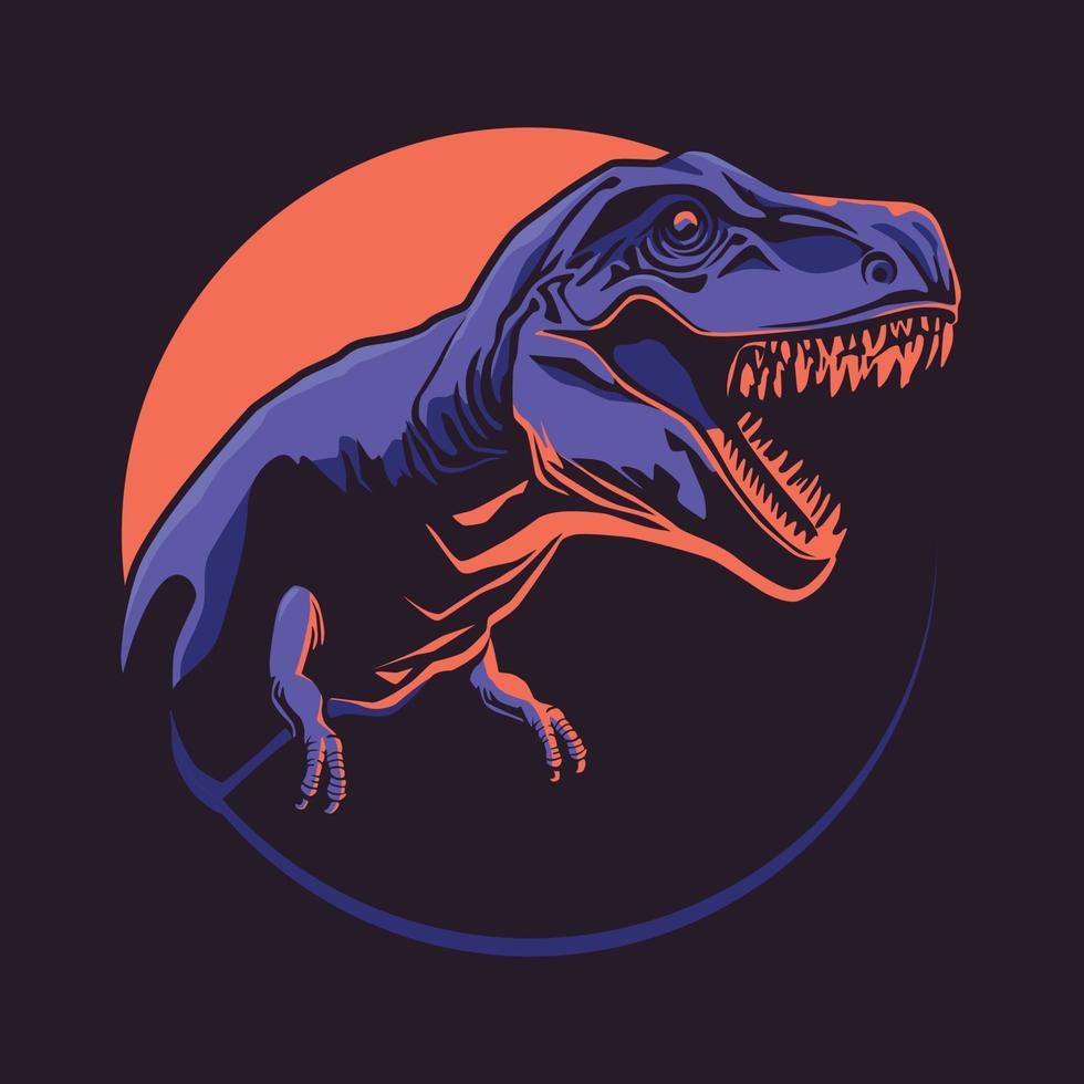 tyrannosaurus illustration for t shirt design vector