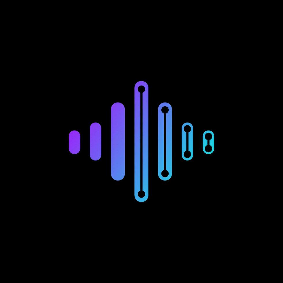 sound digital logo design. vector icon illustration.