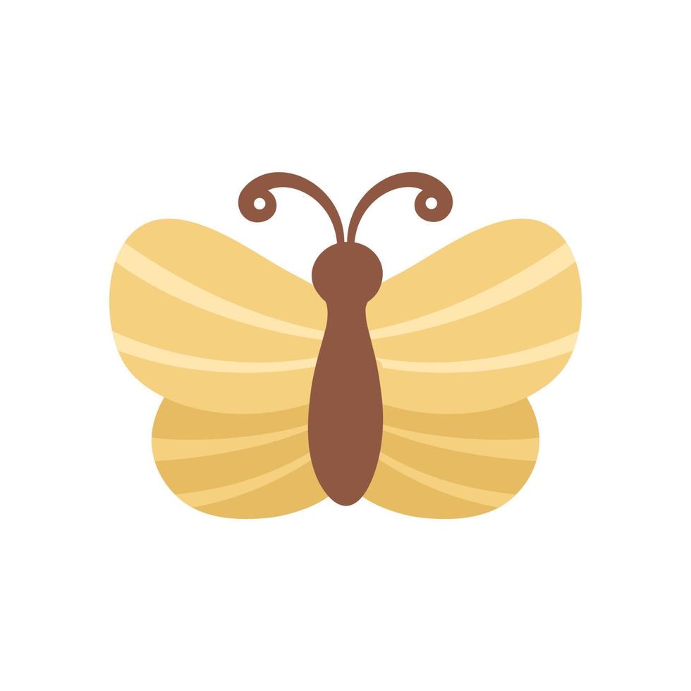 sencillo amarillo mariposa icono logo vector ilustración aislado en blanco antecedentes