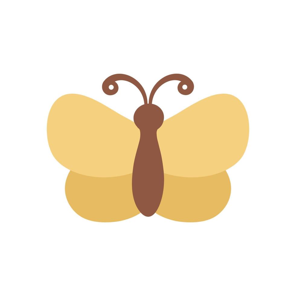 Simple butterfly icon logo vector illustration isolated on white background