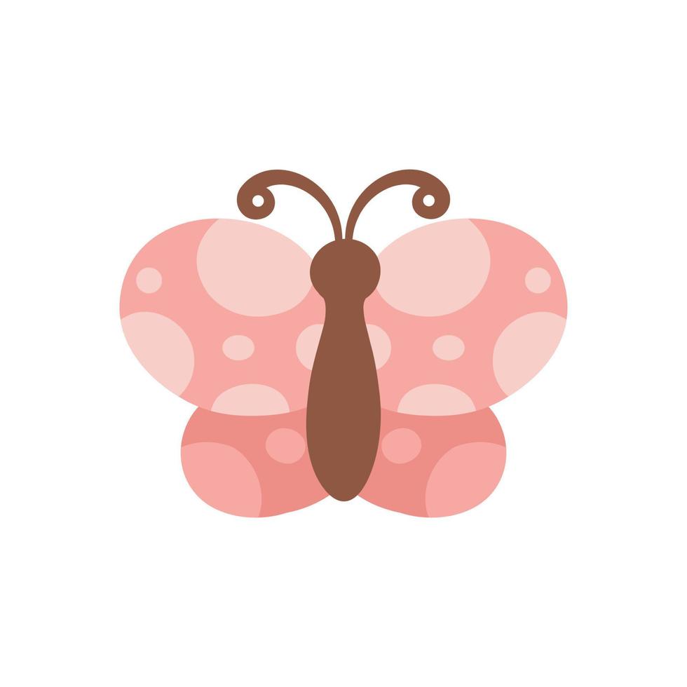 linda rosado mariposa icono logo vector ilustración aislado en blanco antecedentes