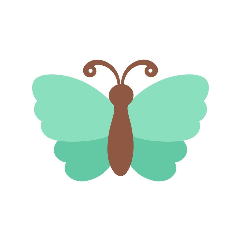Simple butterfly icon logo vector illustration isolated on white background