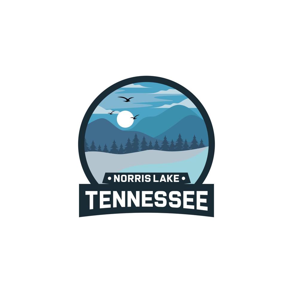 norris lago Tennesse logo diseño vector ilustración