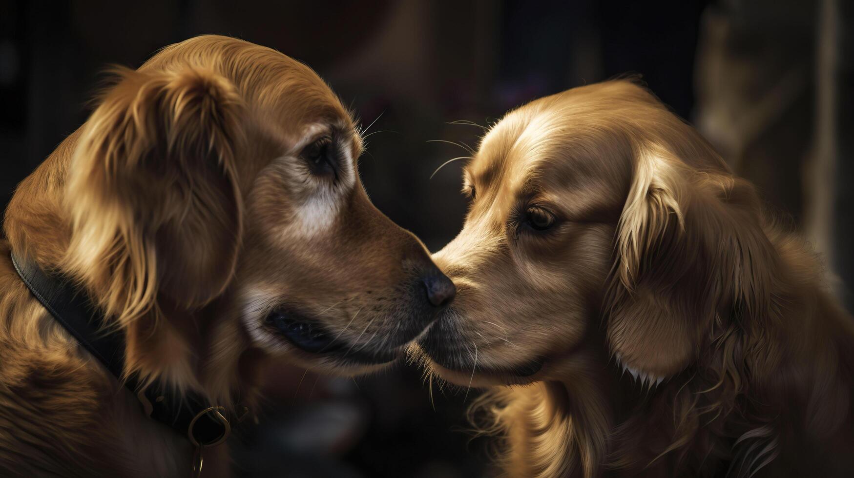 dorado perros perdigueros generativo ai. foto