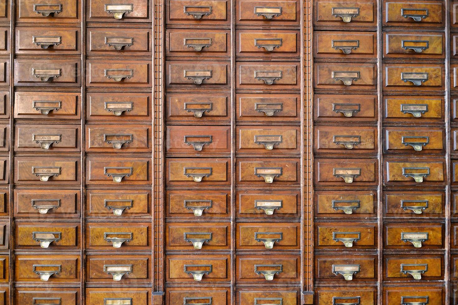 Vintage wooden drawers photo