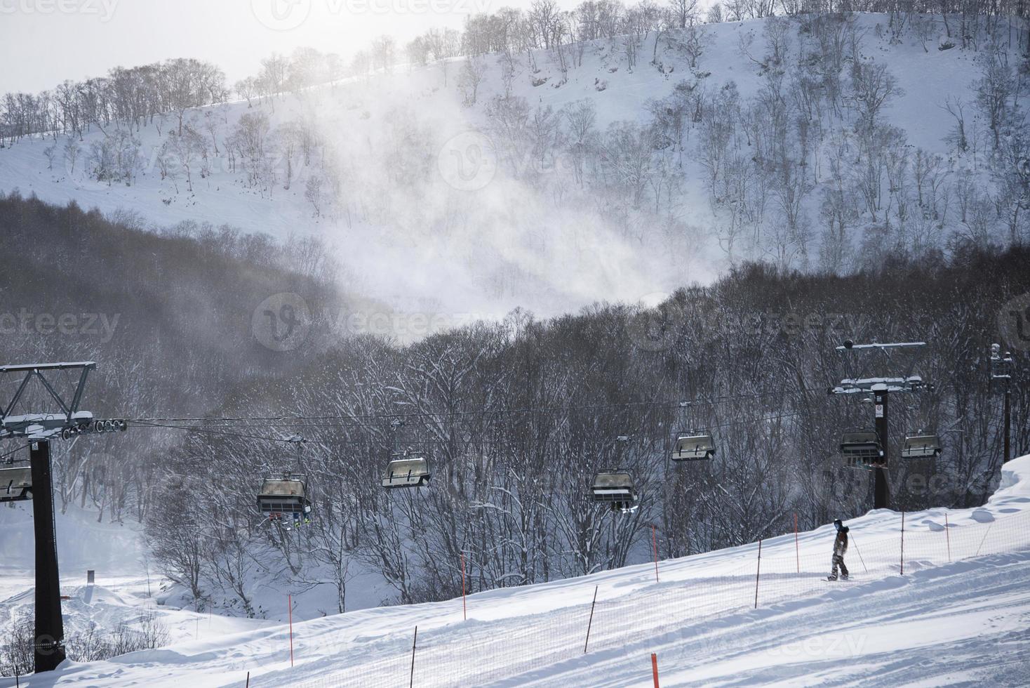 Ski lift in the distance photo