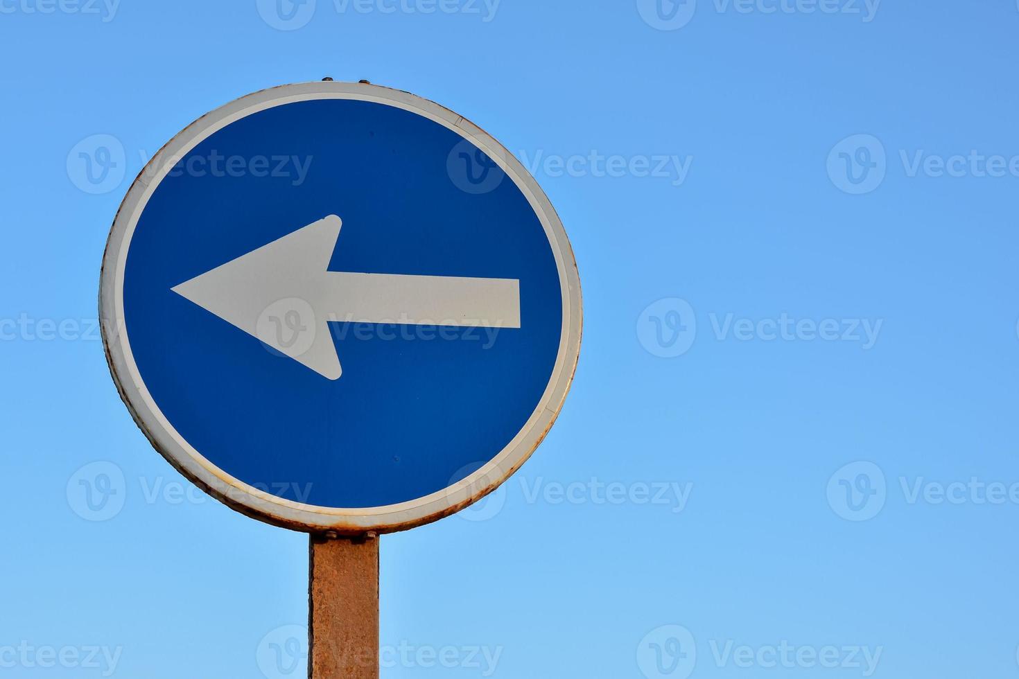 Blue road sign photo