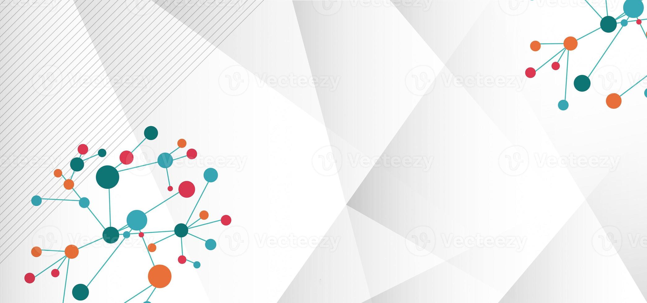 Wave of dots and weave lines. Abstract background photo