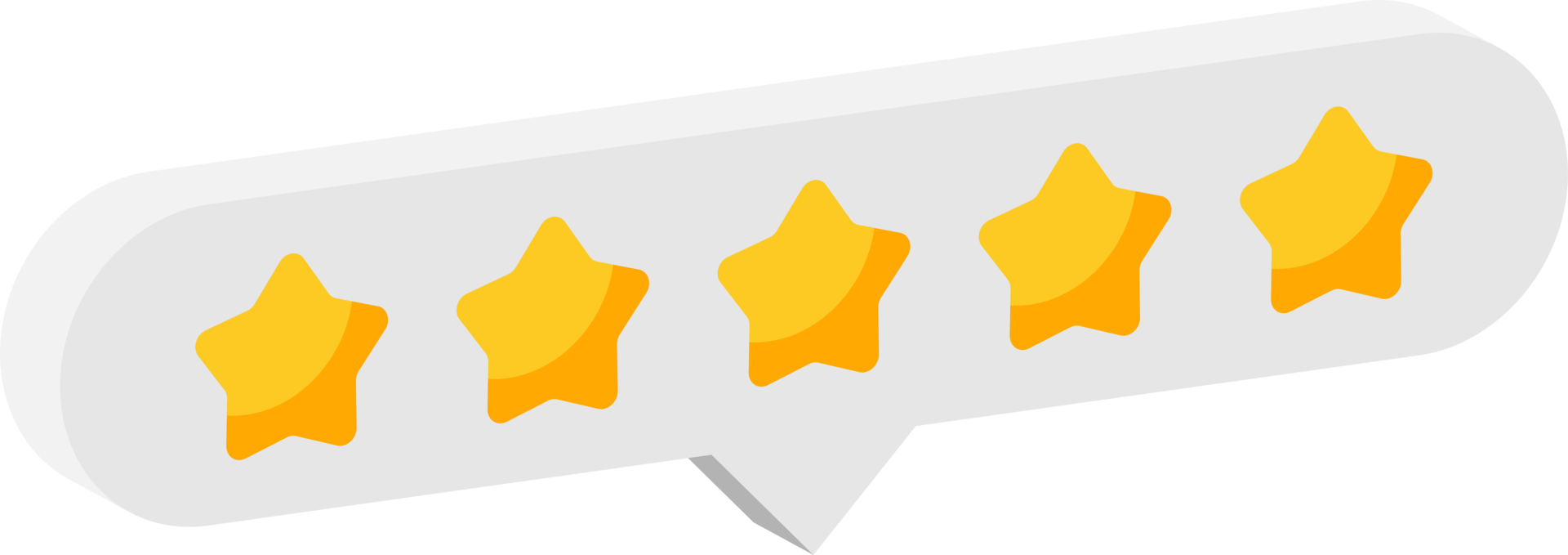 Star rating review from zero to five png