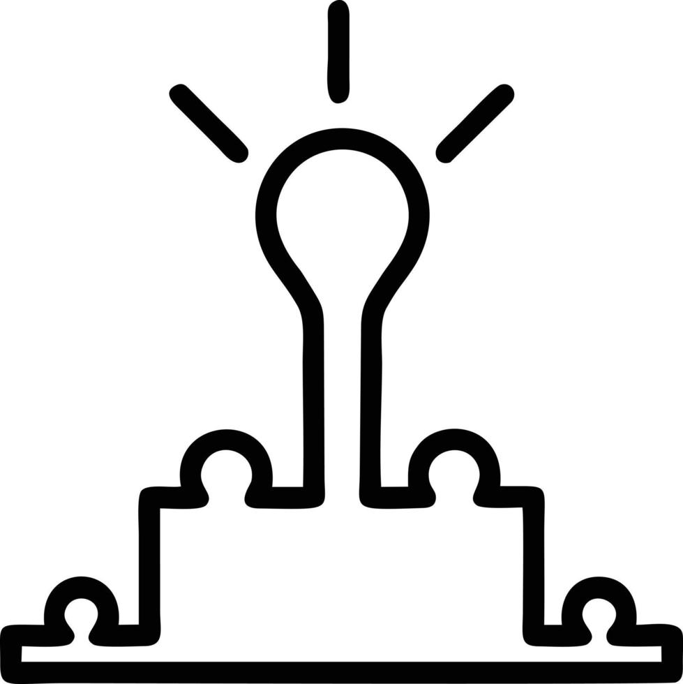 Idea solution icon symbol vector image. Illustration of the creative innovation concept design. EPS 10