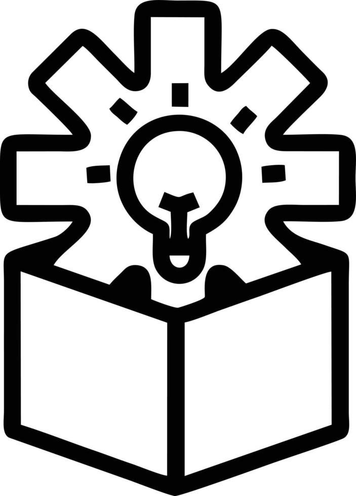 Idea solution icon symbol vector image. Illustration of the creative innovation concept design. EPS 10