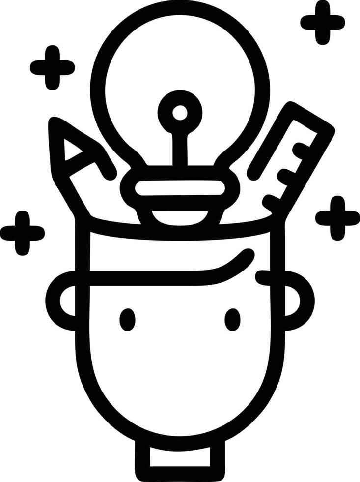 Idea solution icon symbol vector image. Illustration of the creative innovation concept design. EPS 10